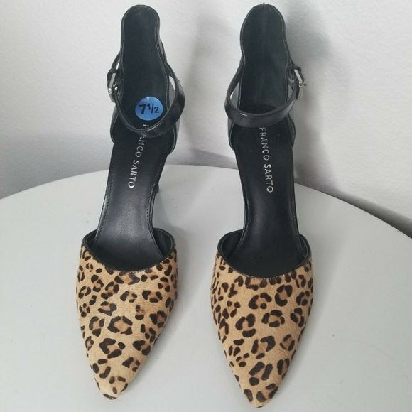 Franco Sarto Dandy Calf Hair D’Orsay Leopard pumps - Picture 2 of 8